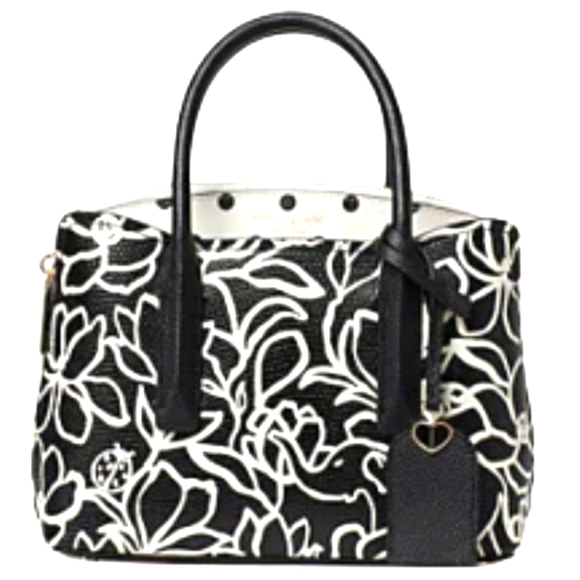Kate Spade Margaux Embossed Scribble   Floral Satchel - Picture 5 of 11